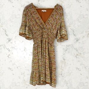 Vintage style floral dress • double lined